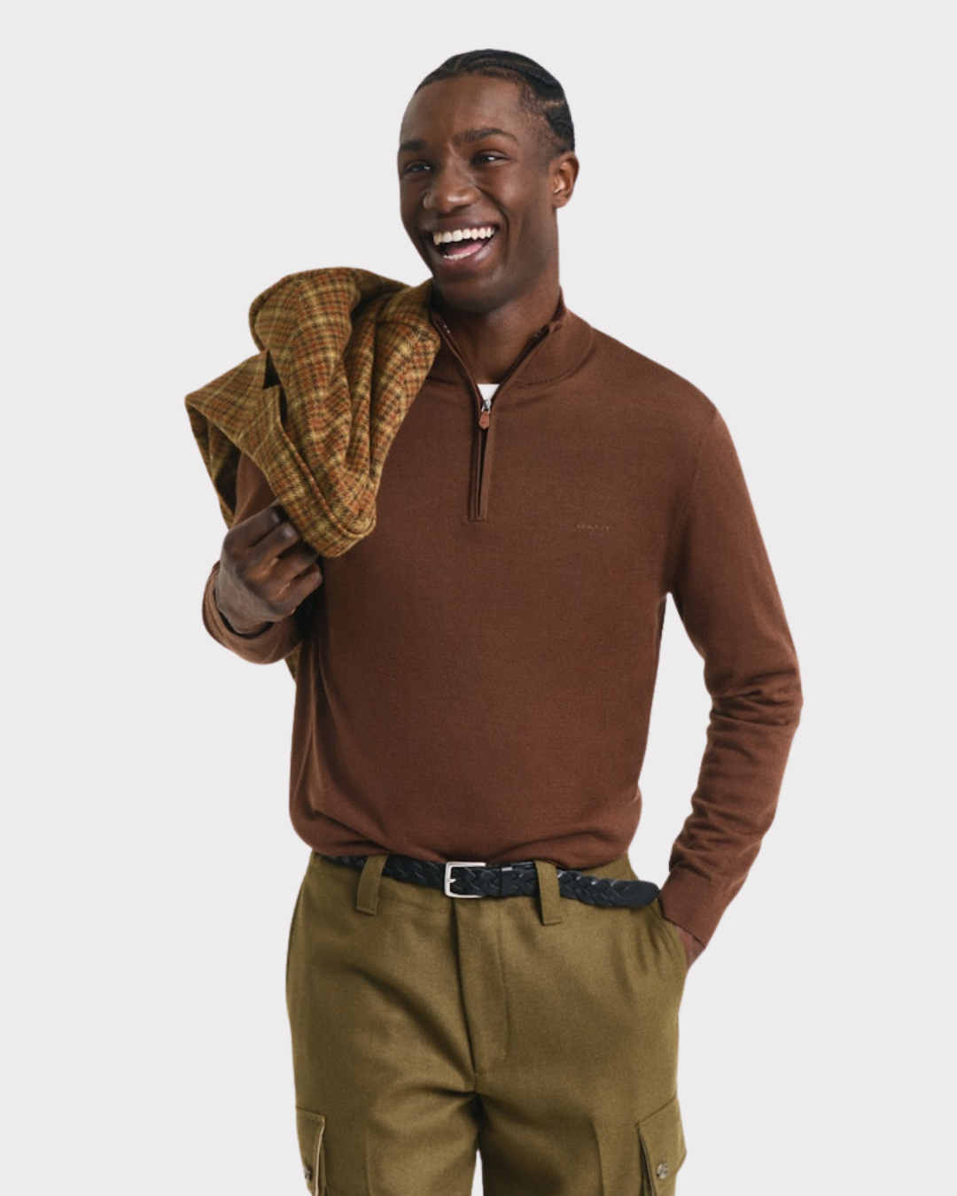 Extrafine Merino Wool Half Zip-Genser-Gant-Aandahls