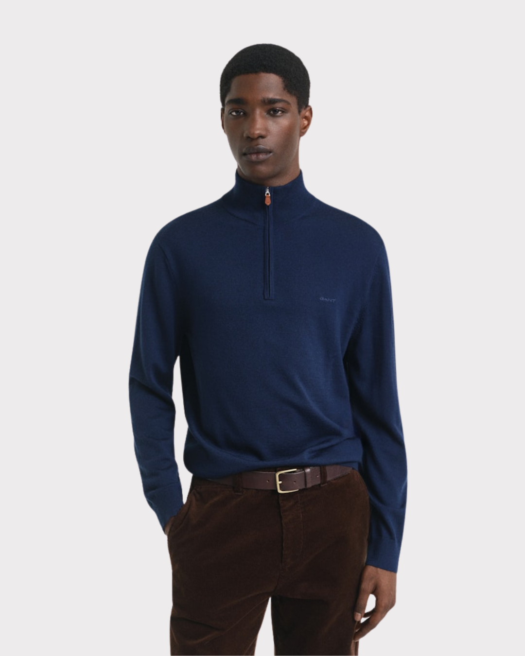 Extrafine Merino Wool Half Zip-Genser-Gant-Aandahls