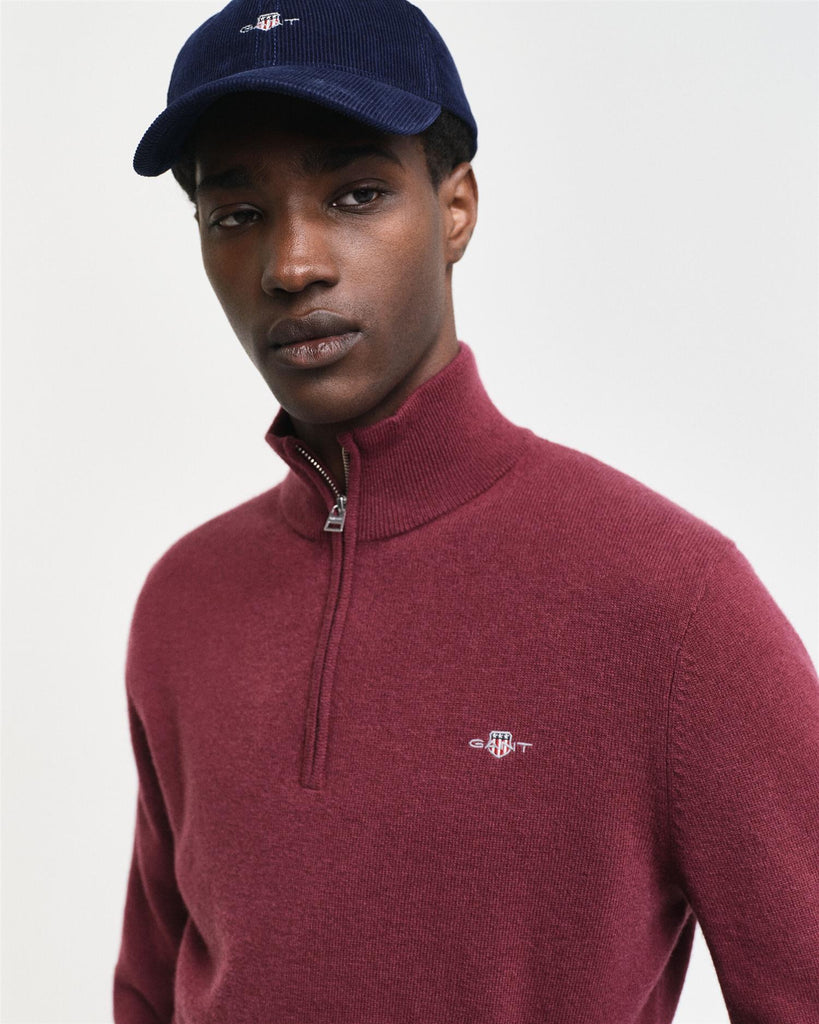 Extrafine lambswool half zip-Genser-Gant-Aandahls