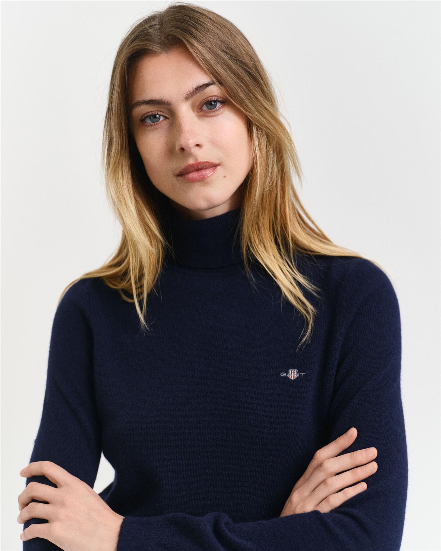 Extrafine lambswool rollneck-Genser-Gant-Aandahls