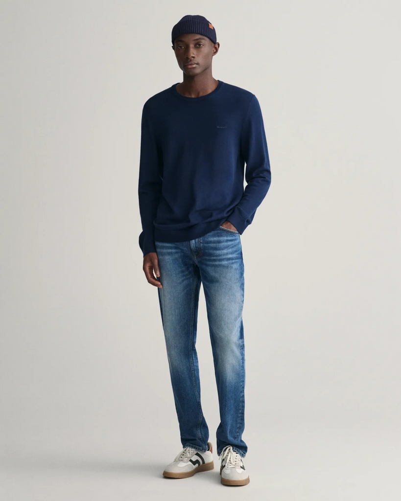 Extrafine merino wool c-neck-Genser-Gant-Aandahls