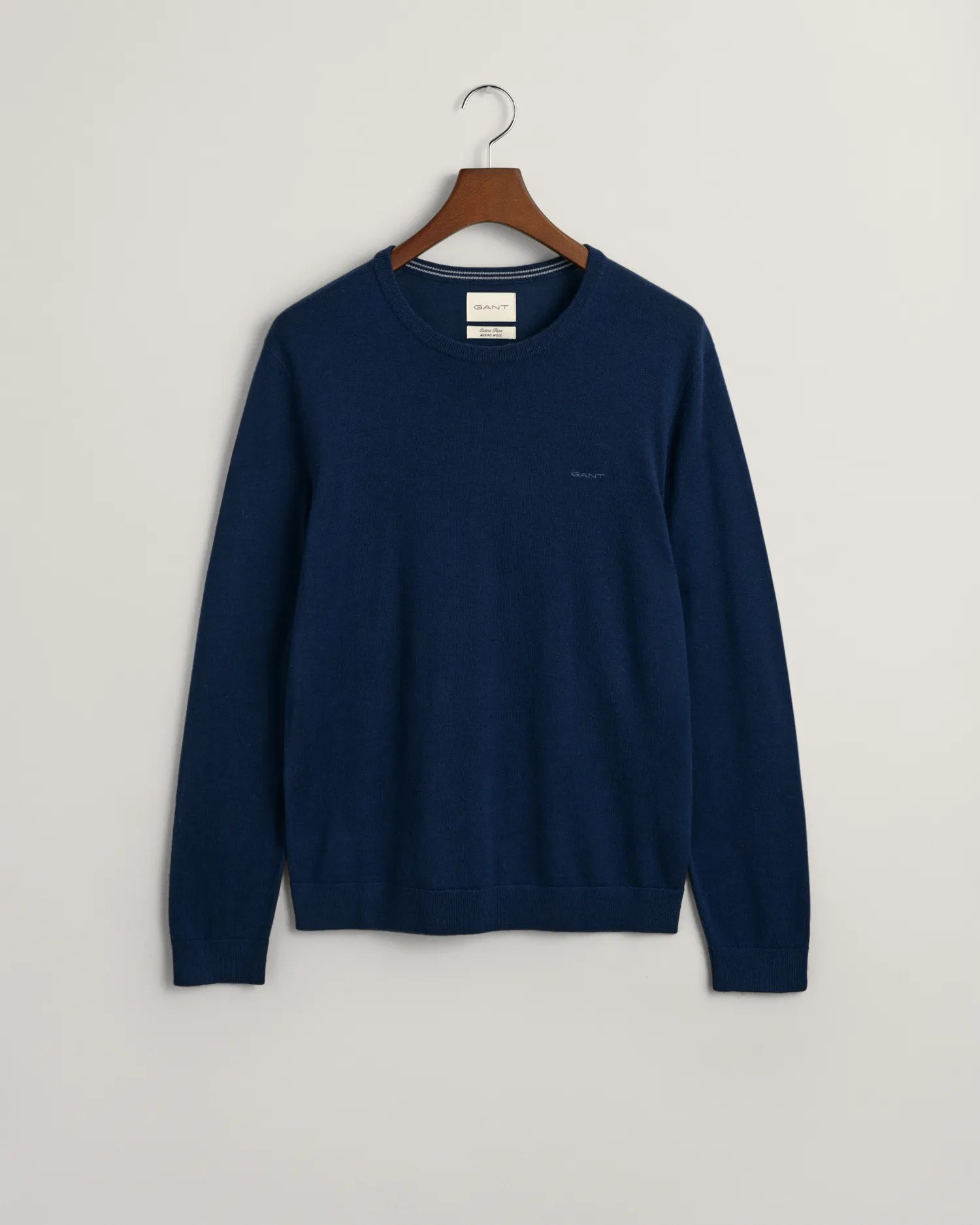 Extrafine merino wool c-neck-Genser-Gant-Aandahls