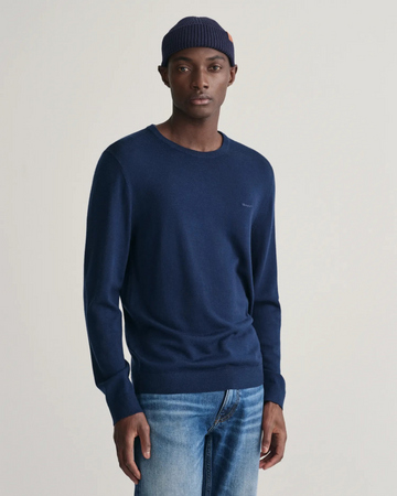 Extrafine merino wool c-neck-Genser-Gant-Aandahls