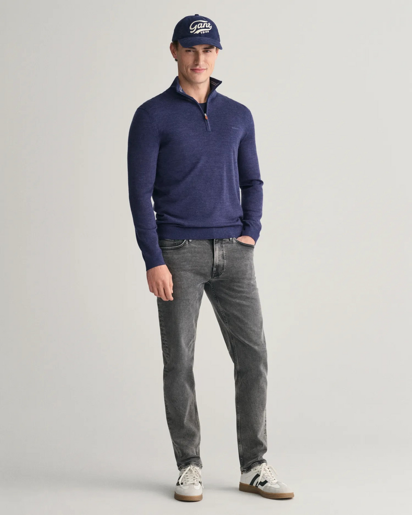 Extrafine merino wool half zip-Cardigan-Gant-Aandahls