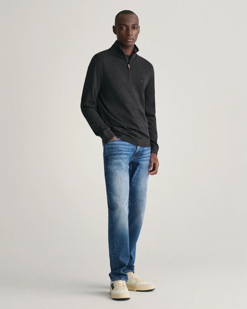 Extrafine merino wool half zip-Cardigan-Gant-Aandahls