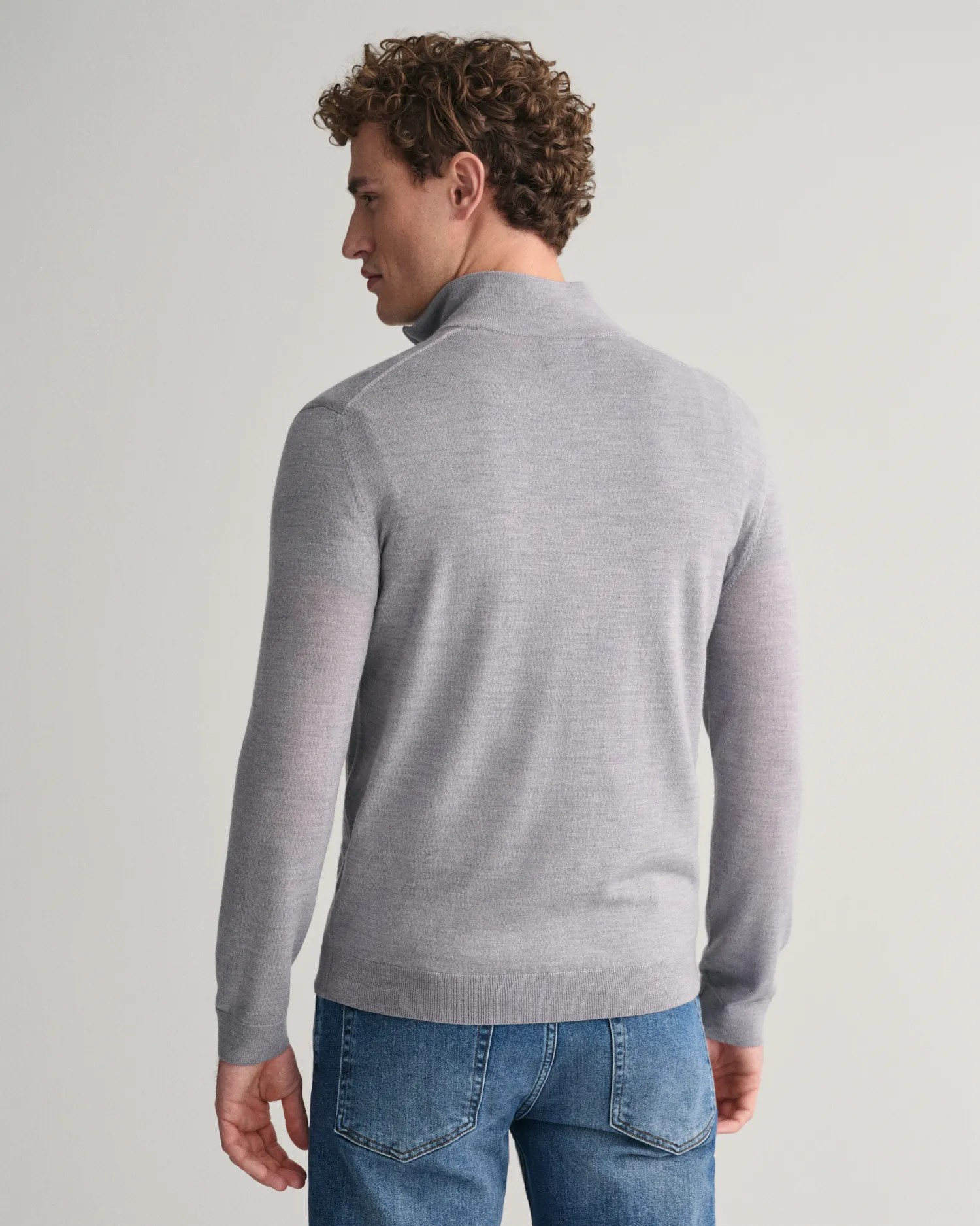 Extrafine merino wool half zip-Cardigan-Gant-Aandahls