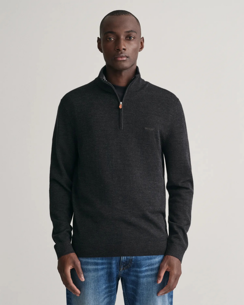 Extrafine merino wool half zip-Cardigan-Gant-Aandahls