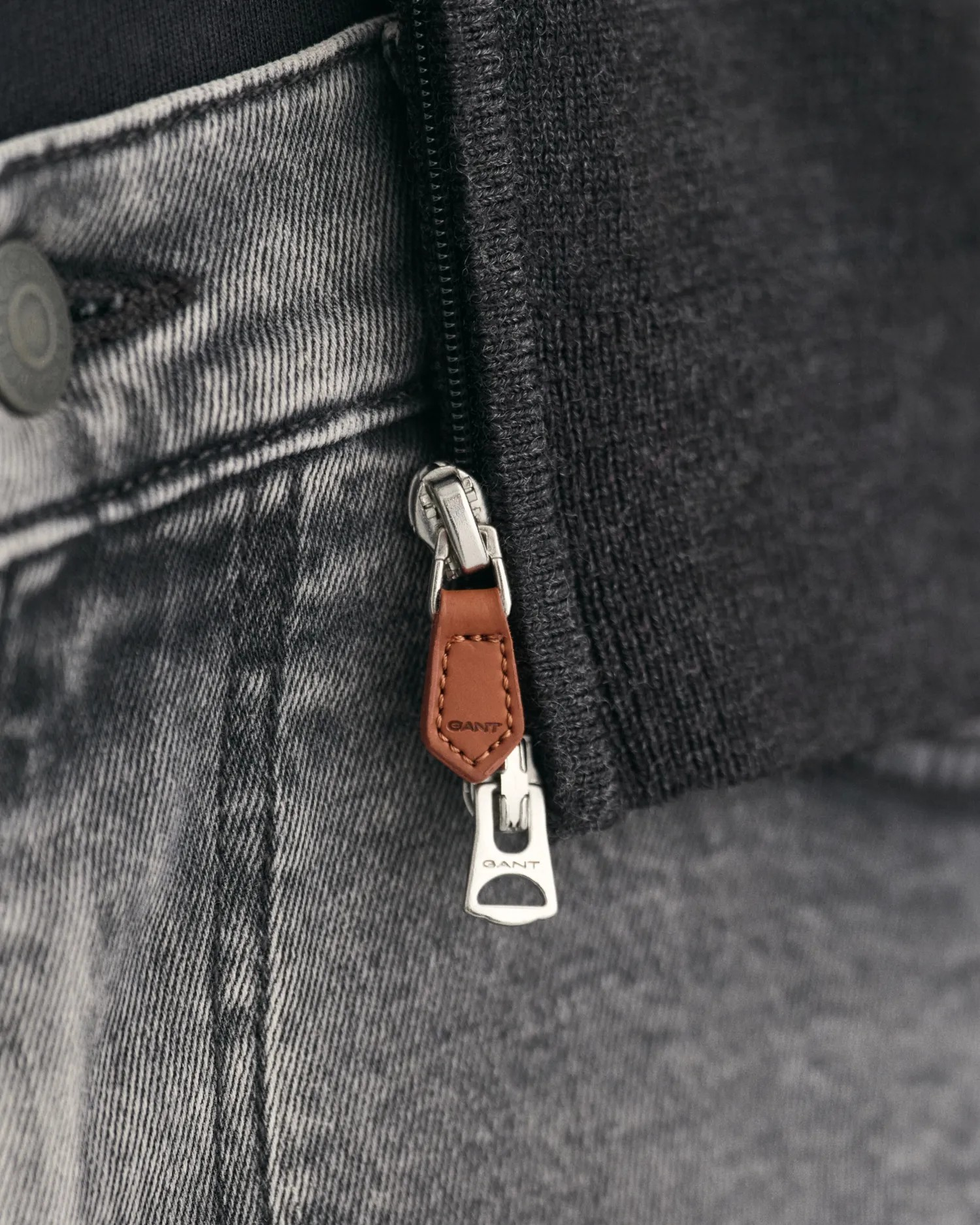 Extrafine merino wool zip-Cardigan-Gant-Aandahls