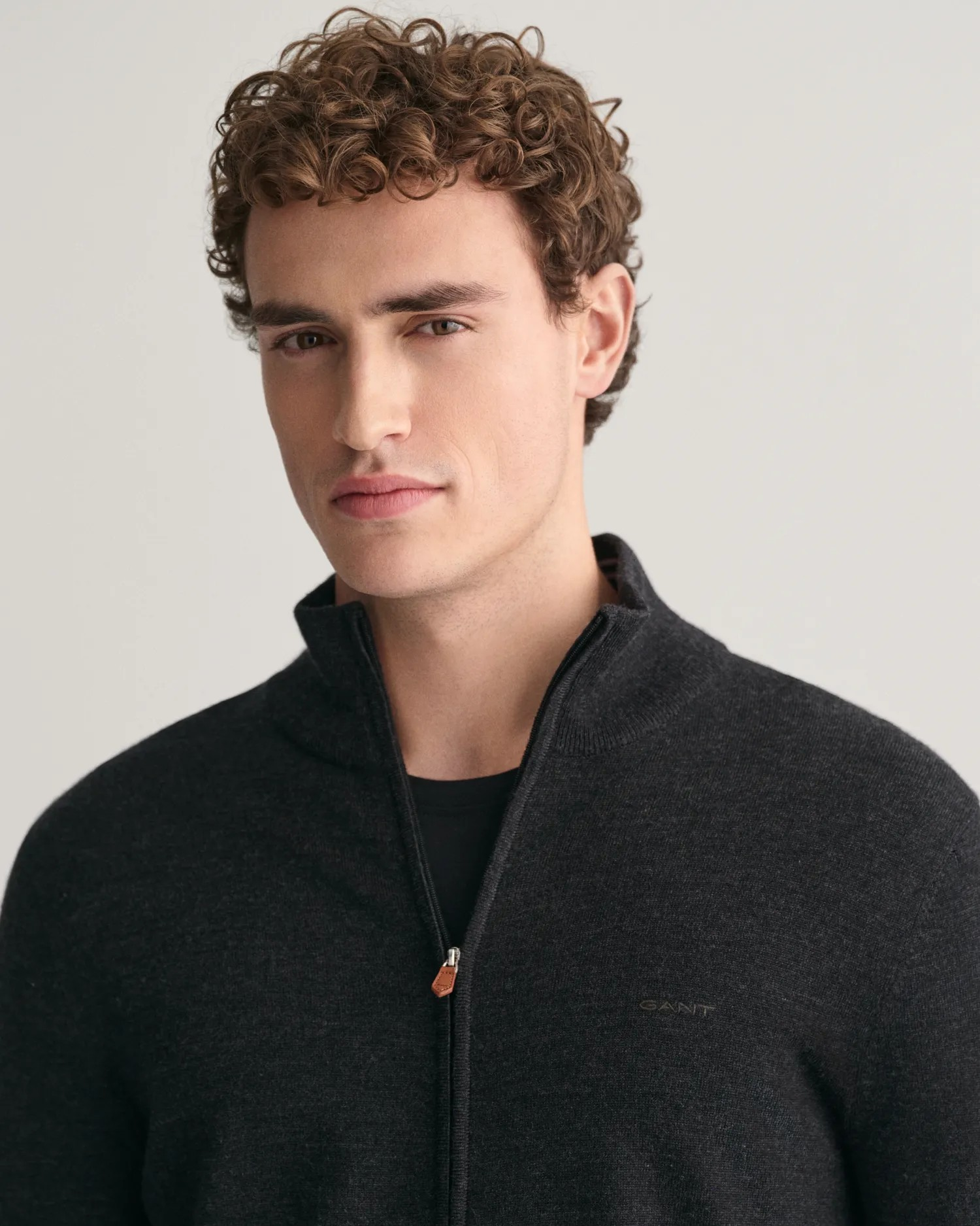 Extrafine merino wool zip-Cardigan-Gant-Aandahls