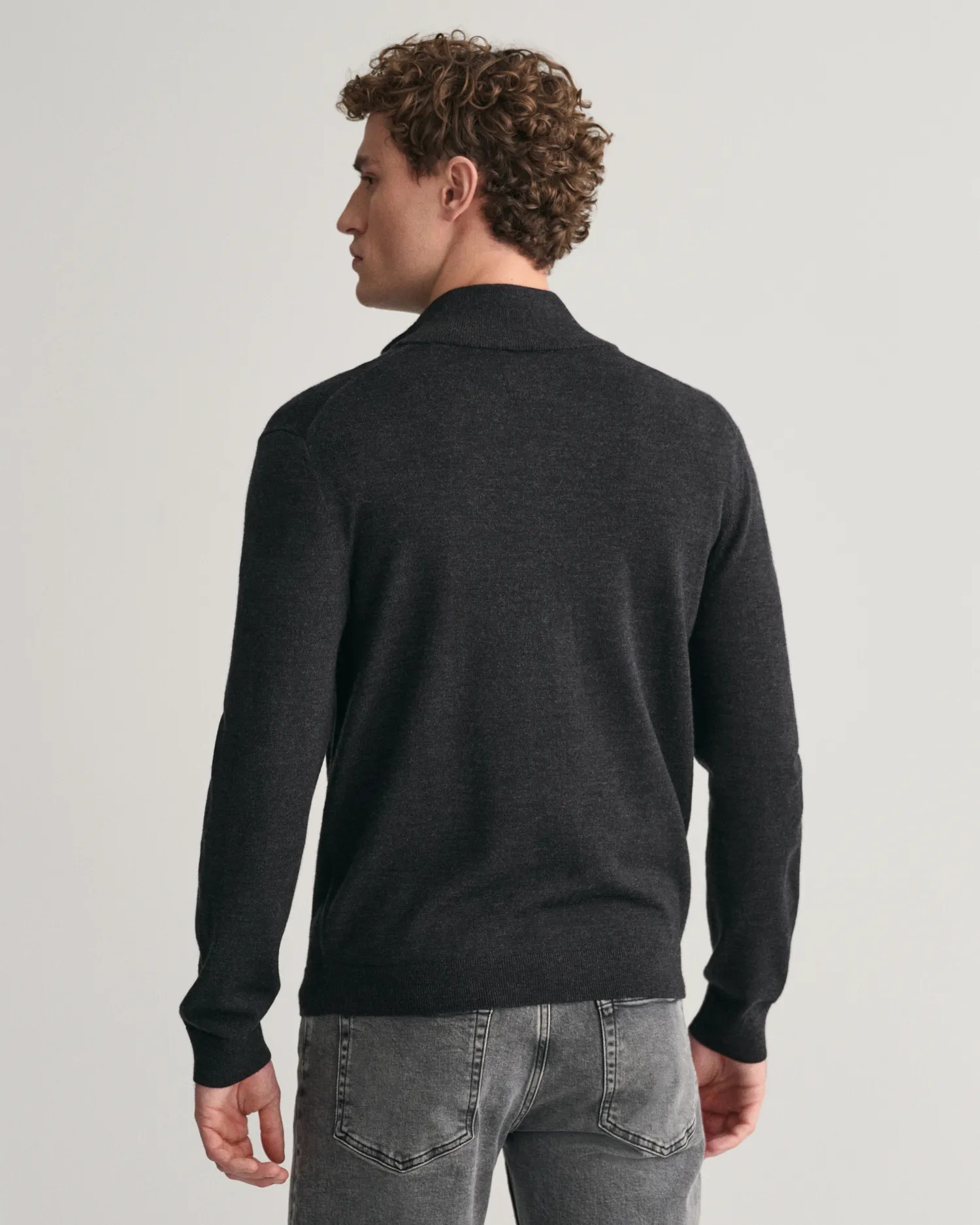 Extrafine merino wool zip-Cardigan-Gant-Aandahls