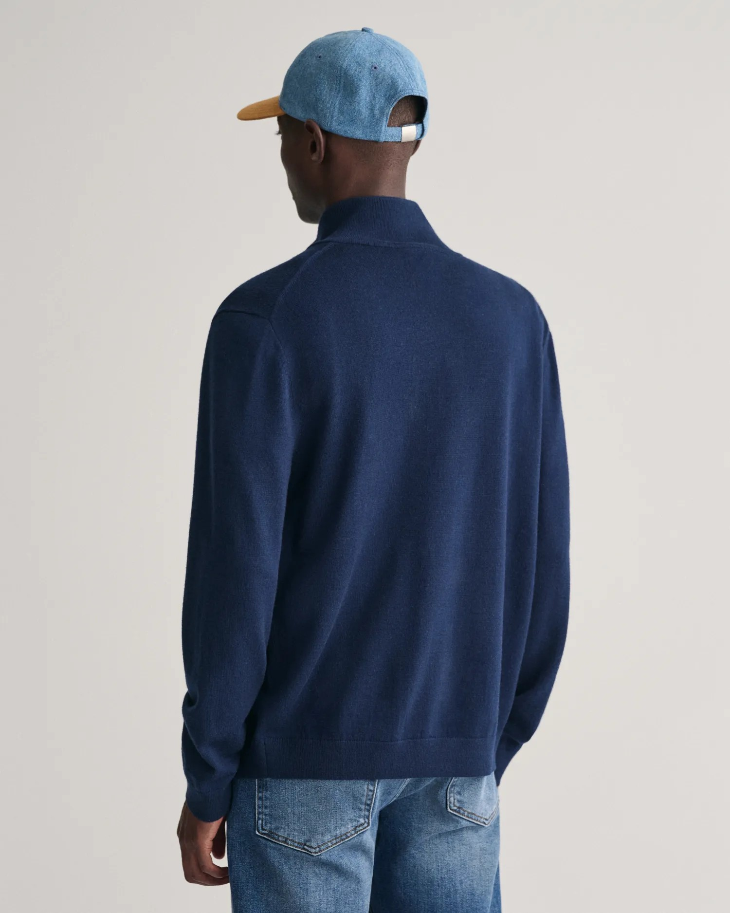 Extrafine merino wool zip cardigan-Cardigan-Gant-Aandahls
