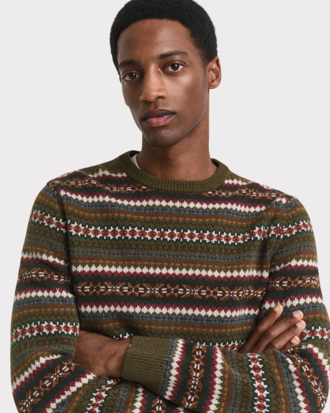 Fair Isle C-Neck-Genser-Gant-Aandahls