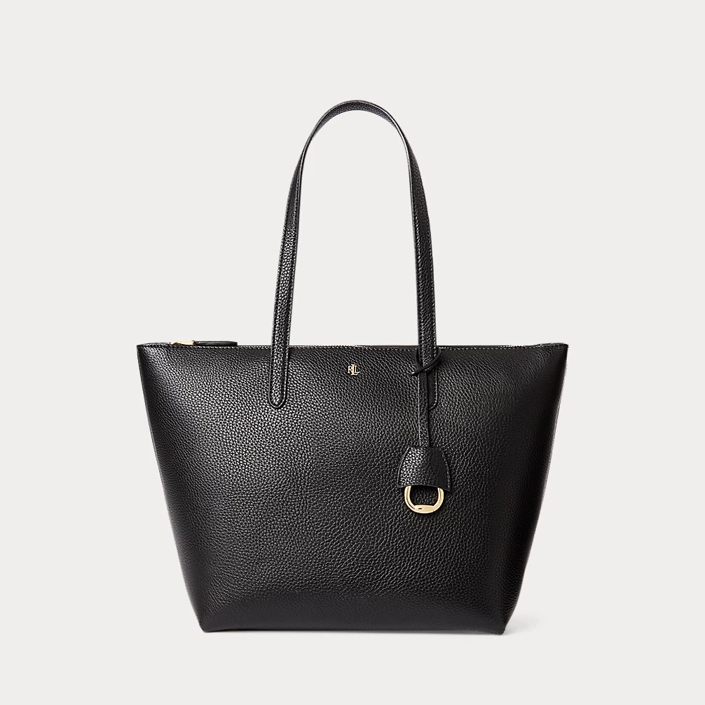 Faux leather medium keaton tote-Veske-Polo Ralph Lauren-Aandahls