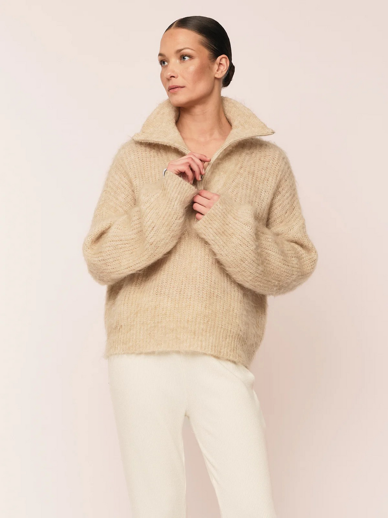 Florie Brushed Zip Knit-Strikk-OnceUntold-Aandahls