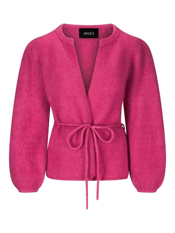 Fredrikke chunky cardigan Hot Pink-Cardigan-Ella&il-Aandahls