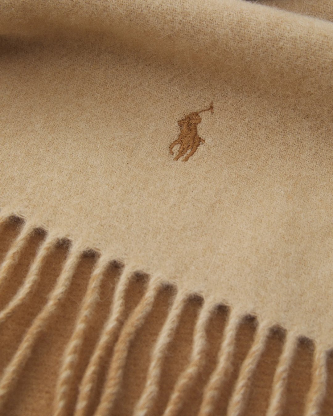 Fringe trim wool scarf-Skjerf-Polo Ralph Lauren-Aandahls