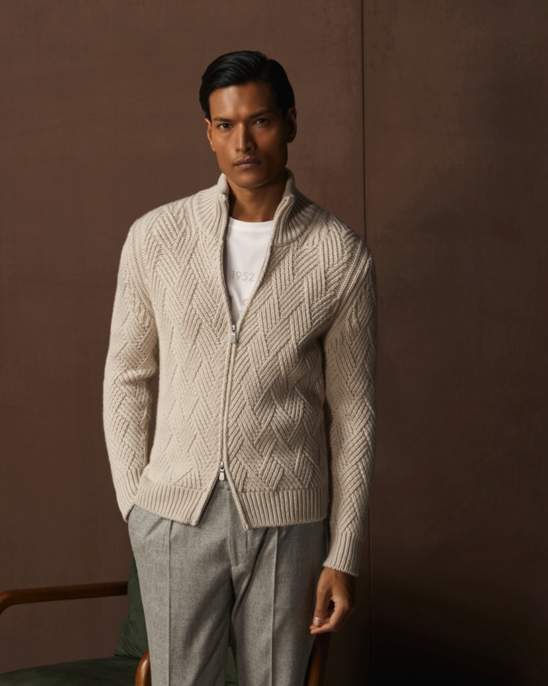 Full Zip Cable Jacket-Genser-Gran Sasso-Aandahls