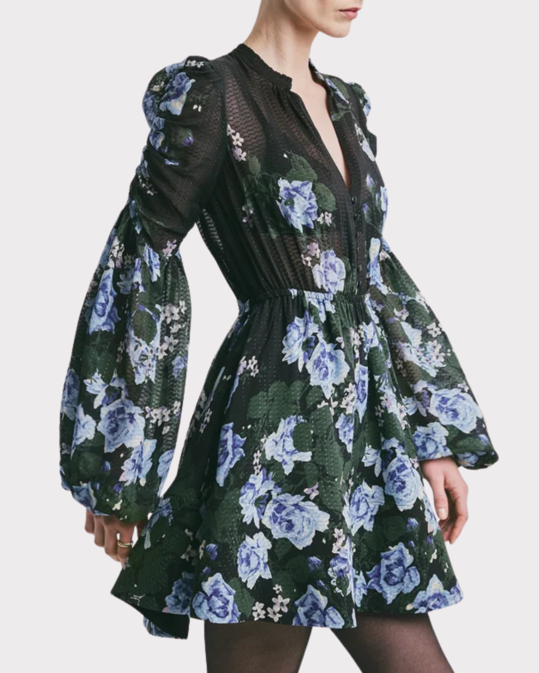 Georgette V-Neck Dress-Kjole-ByTimo-Aandahls