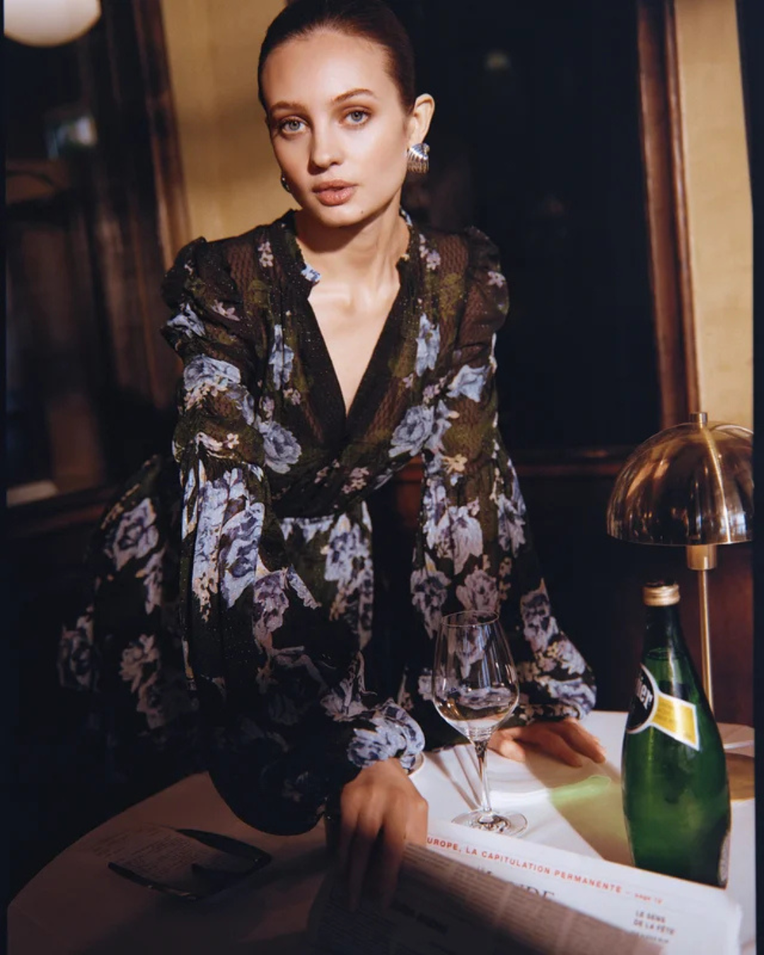 Georgette V-Neck Dress-Kjole-ByTimo-Aandahls