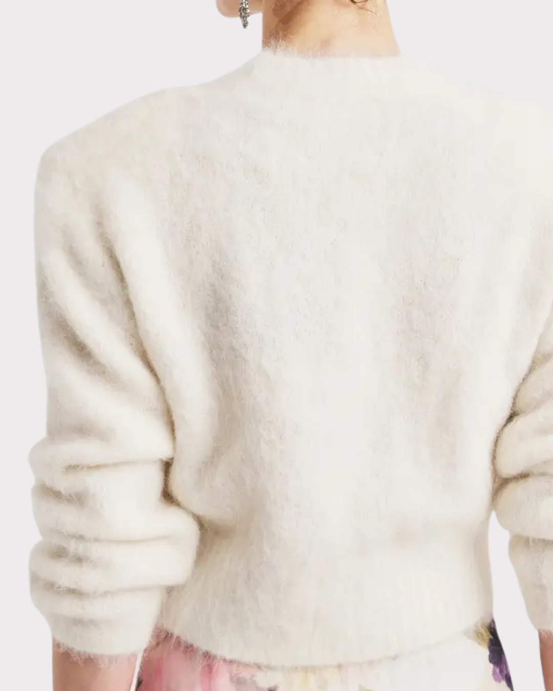 Hairy Knit Fitted Sweater