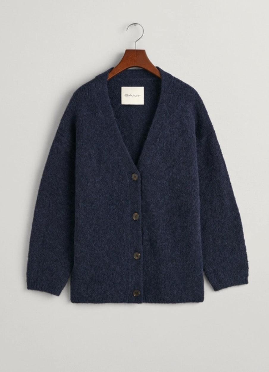 Hairy Texture v-Neck-Cardigan-Gant-Aandahls