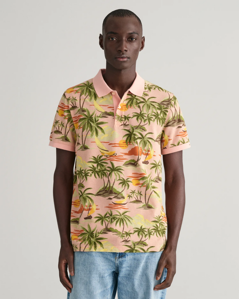 Hawaii Print SS Polo-Sweat-Gant-Aandahls