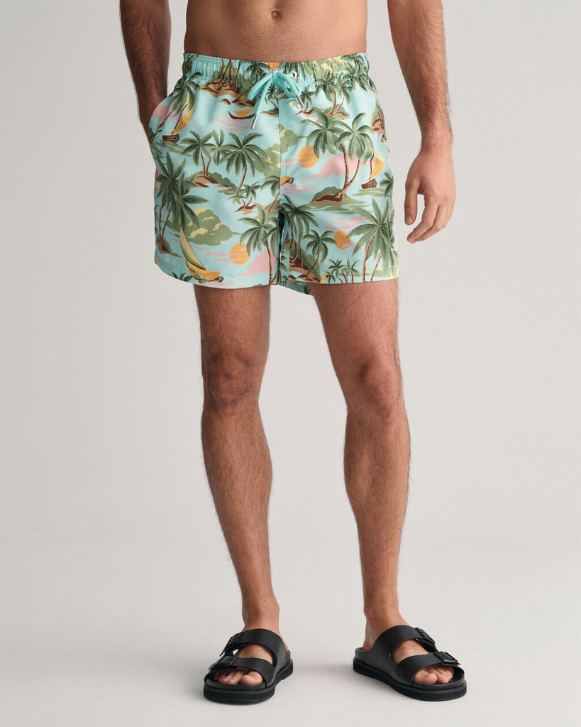Hawaii print swim shorts-Badetøy-Gant-Aandahls