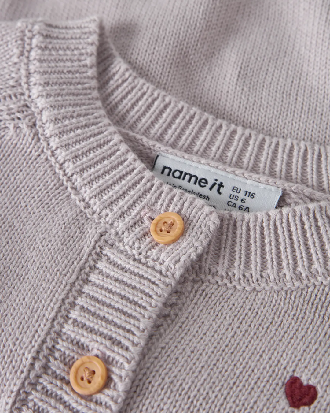 Heart Ls Knit Card-Genser-Name it-Aandahls