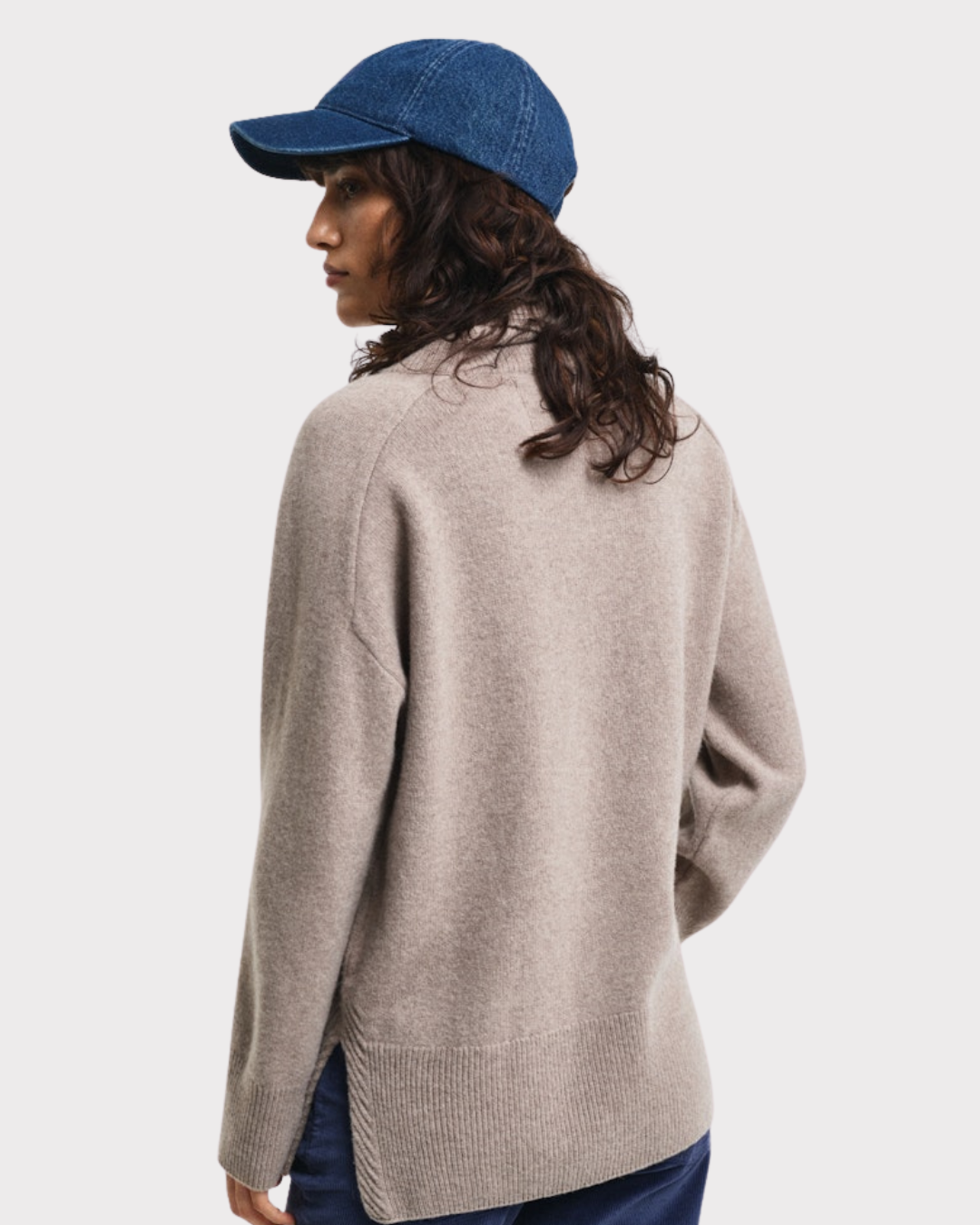 Herringbone detail rollneck-Genser-Gant-Aandahls