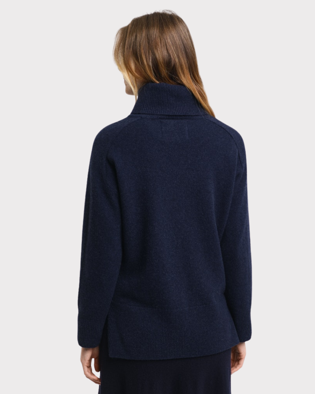 Herringbone detail rollneck-Genser-Gant-Aandahls