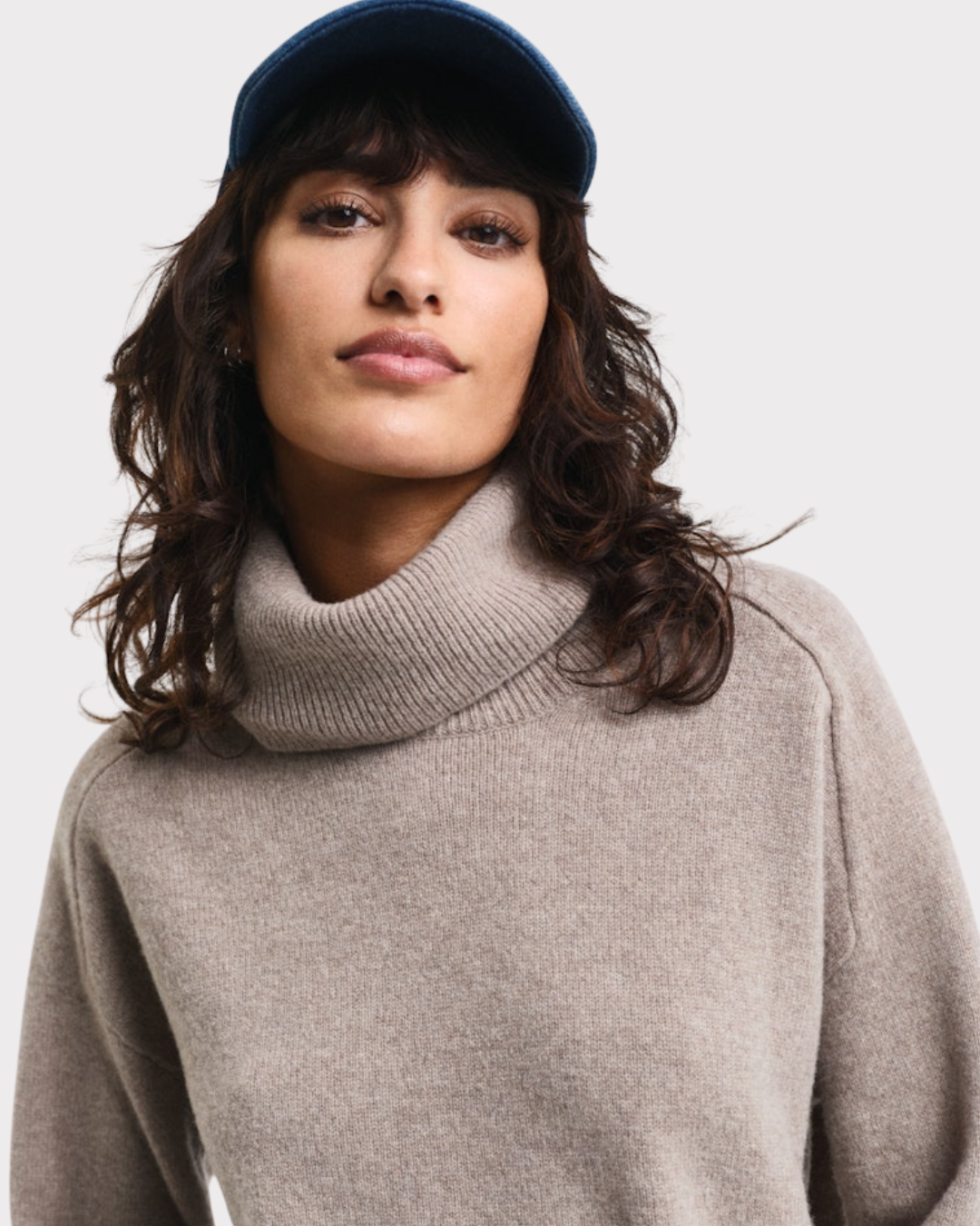 Herringbone detail rollneck-Genser-Gant-Aandahls