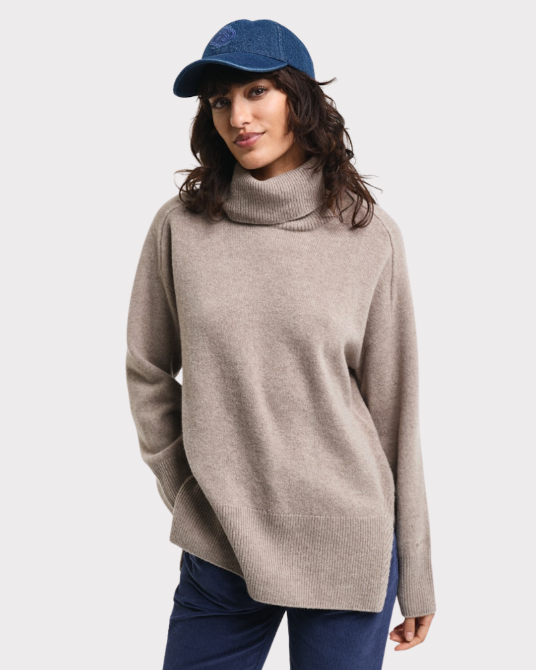 Herringbone detail rollneck-Genser-Gant-Aandahls