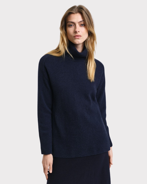 Herringbone detail rollneck-Genser-Gant-Aandahls