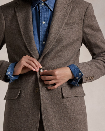 Herringbone wool blazer-Blazer-Polo Ralph Lauren-Aandahls