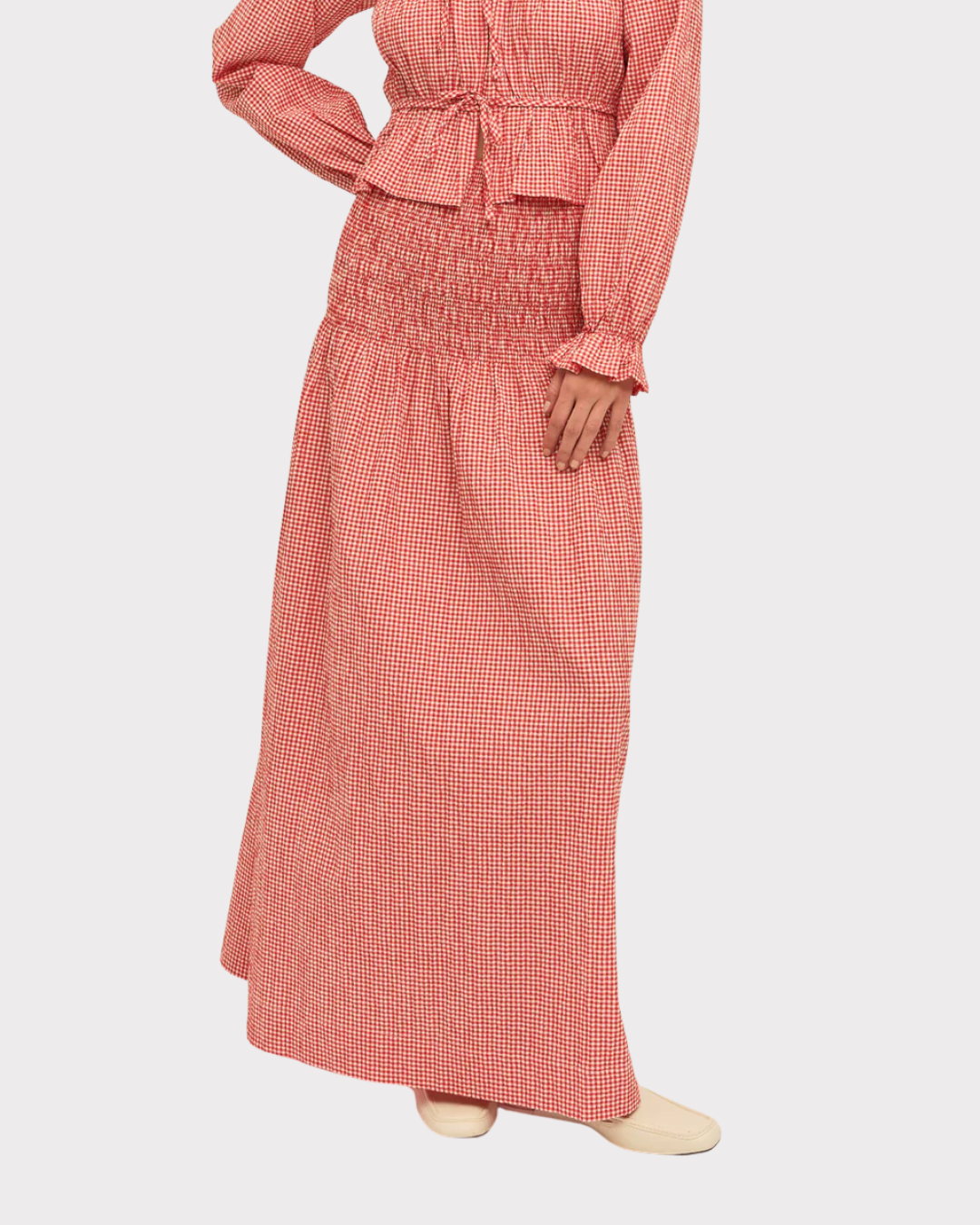 INDIANA LONG SMOCK SKIRT-Skjørt-OnceUntold-Aandahls