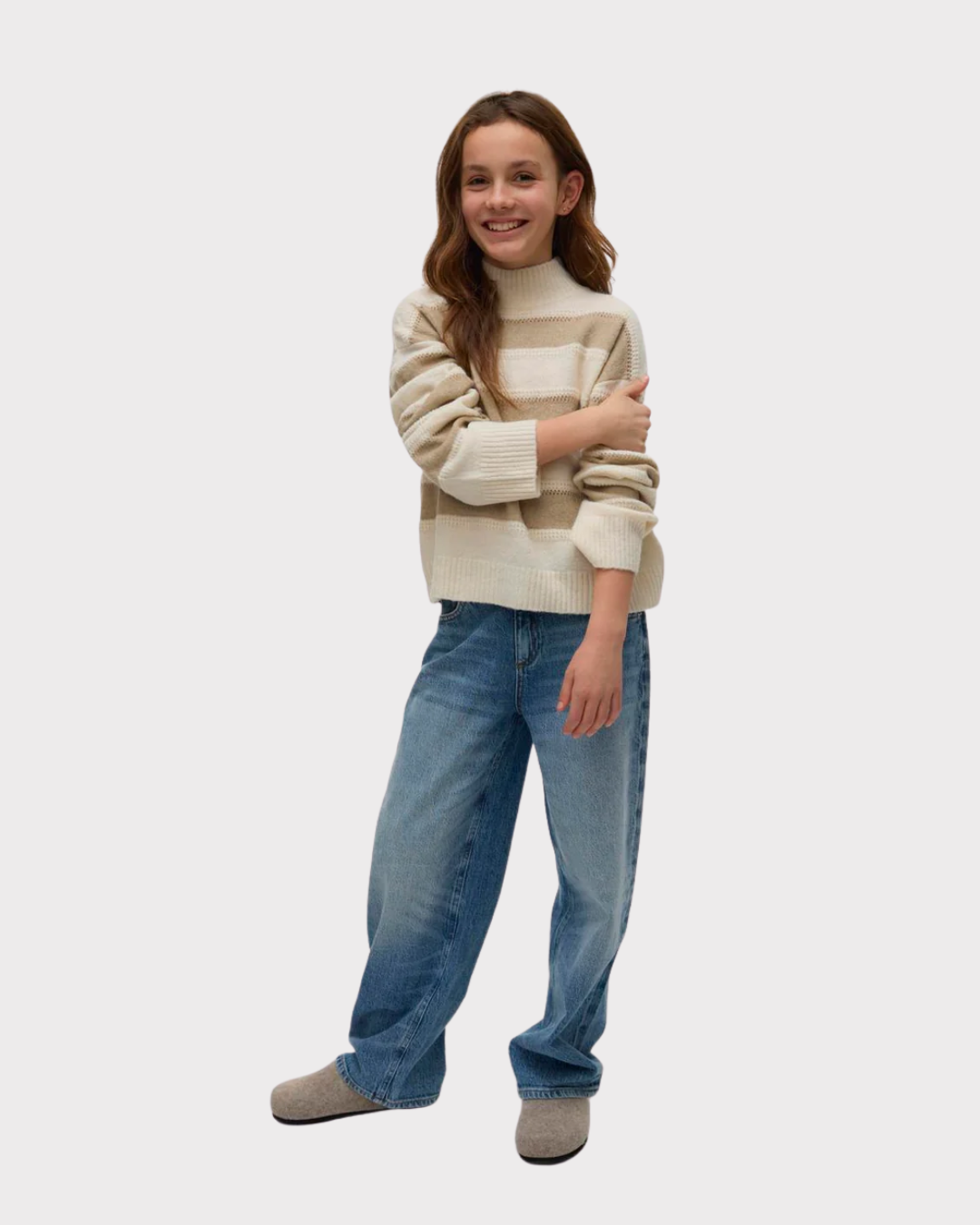 Inez Ls Highneck Short Pullover Girl-Genser-Vero Moda Girl-Aandahls