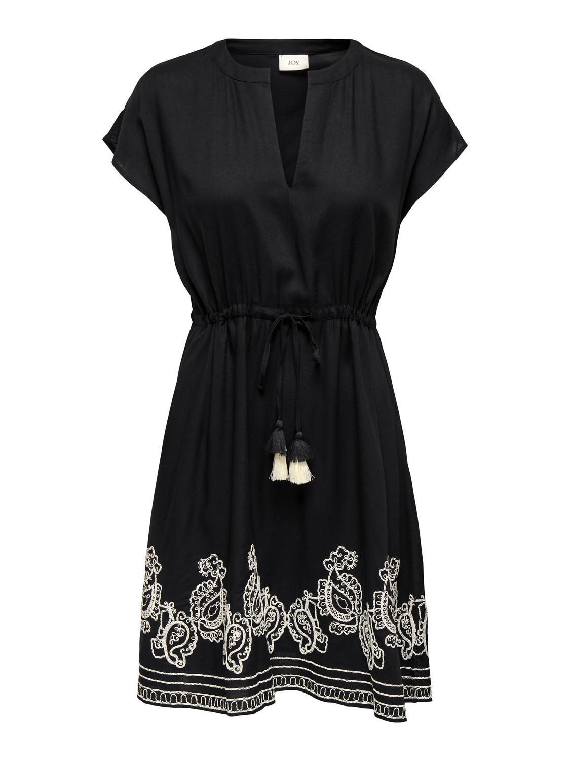 JDYrisso life s/s embroidery dress-Kjole-Jacqueline de Yong-Aandahls