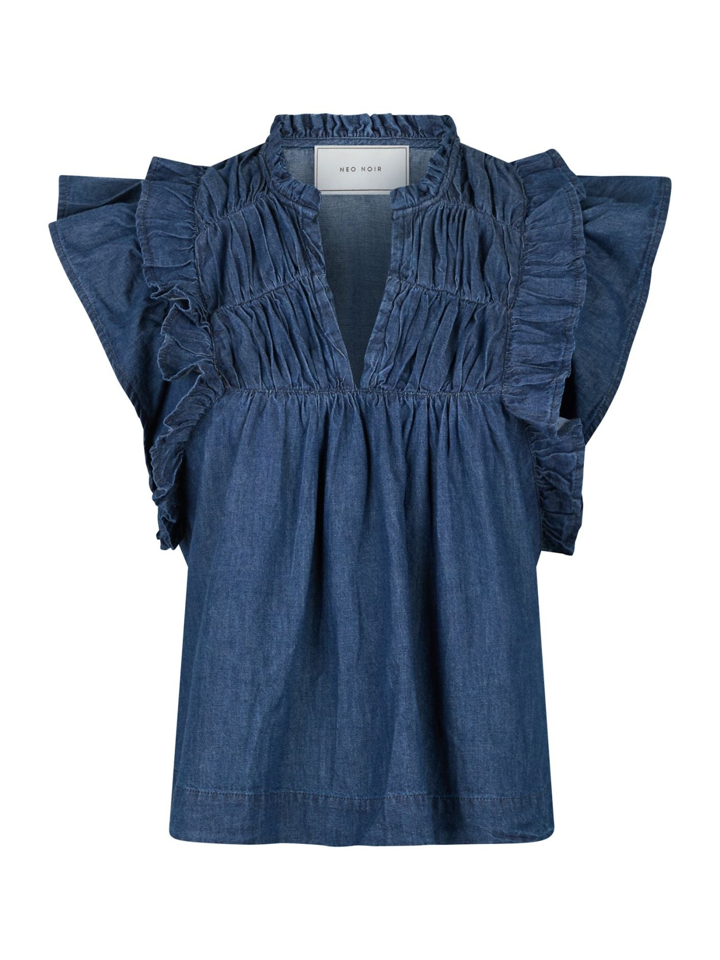 Jayla DenimTop-Overdel-Neo Noir-Aandahls
