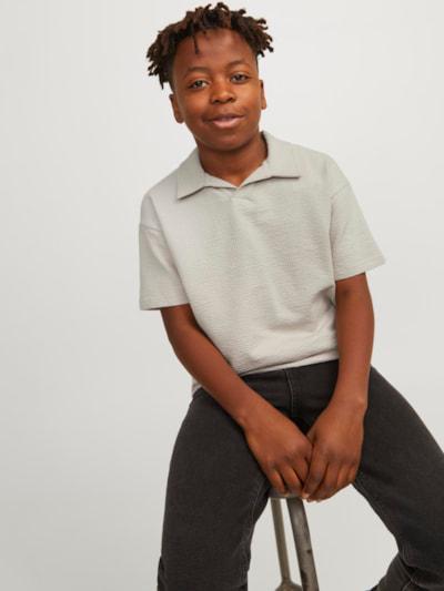Jcofred split neck polo ss jnr-Skjorter-Jack & Jones-Aandahls