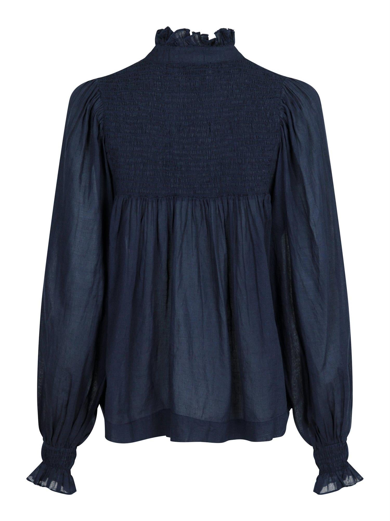 Jill S Voile Blouse-Bluser-Neo Noir-Aandahls