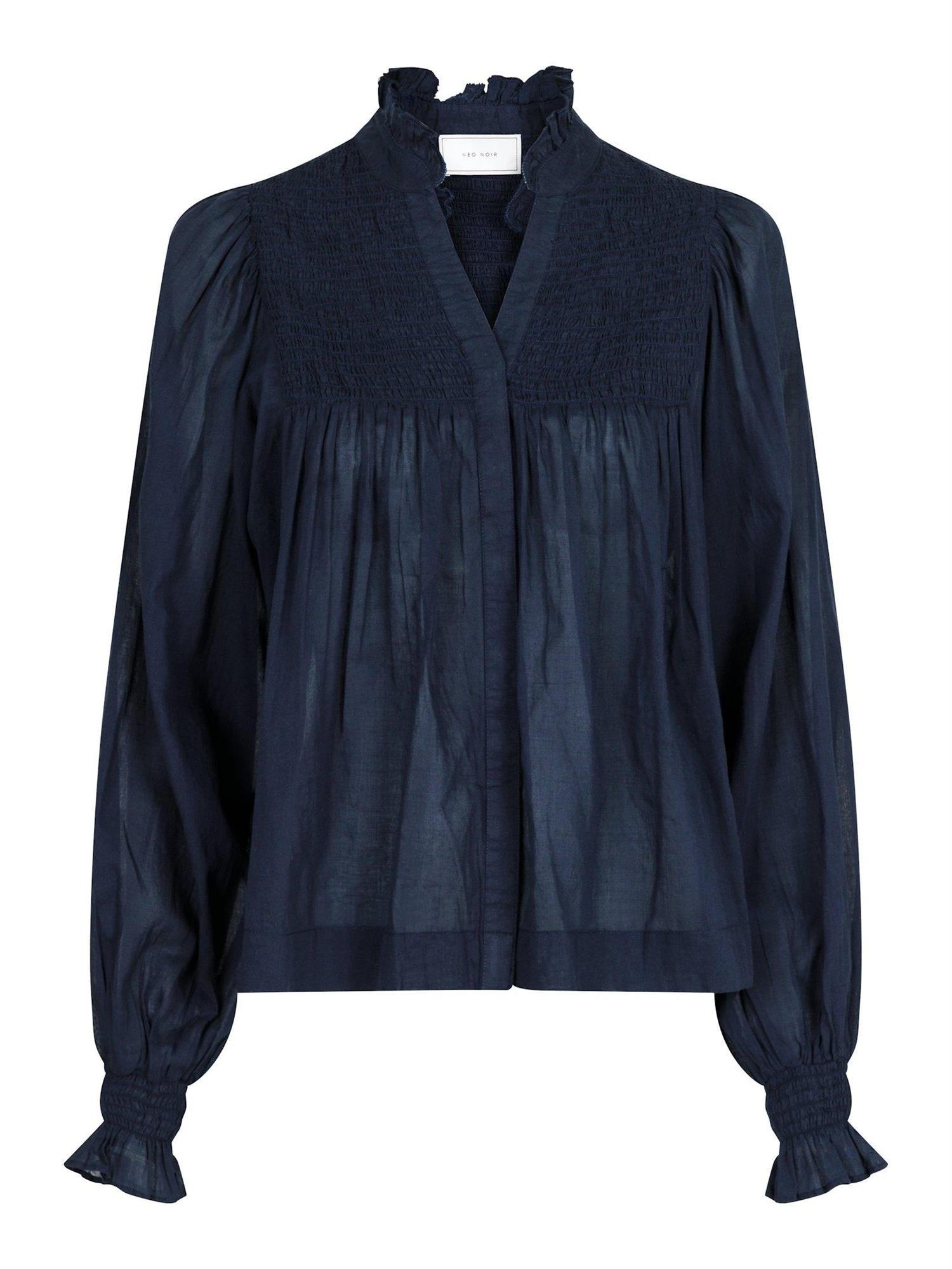 Jill S Voile Blouse-Bluser-Neo Noir-Aandahls
