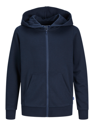 Jjebradley sweat zip hood noos jnr-Sweat-Jack & Jones-Aandahls