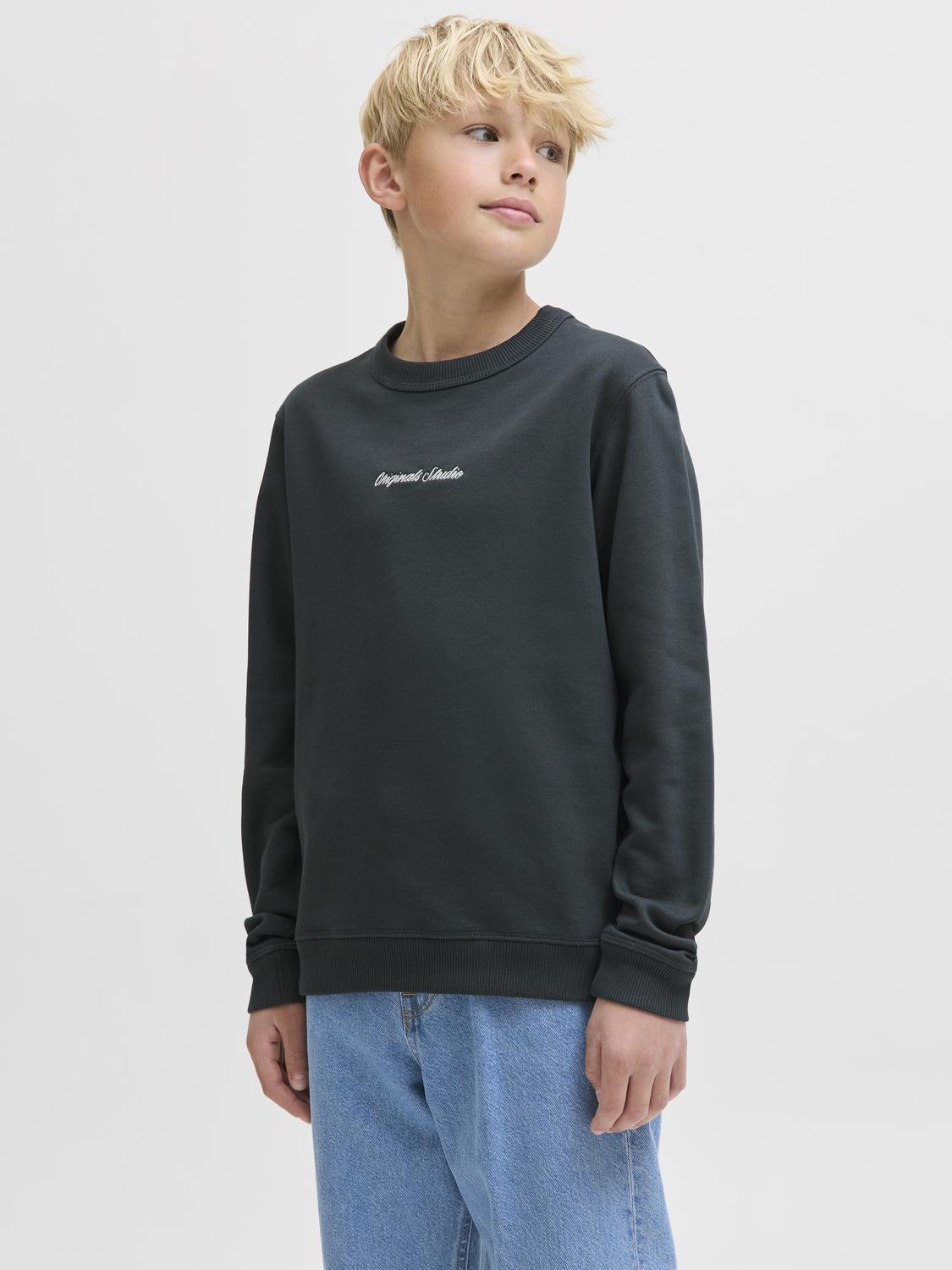 Jornorrebro Emb Sweat Crew Noos Jnr-Genser-JACK&JONES JUNIOR-Aandahls