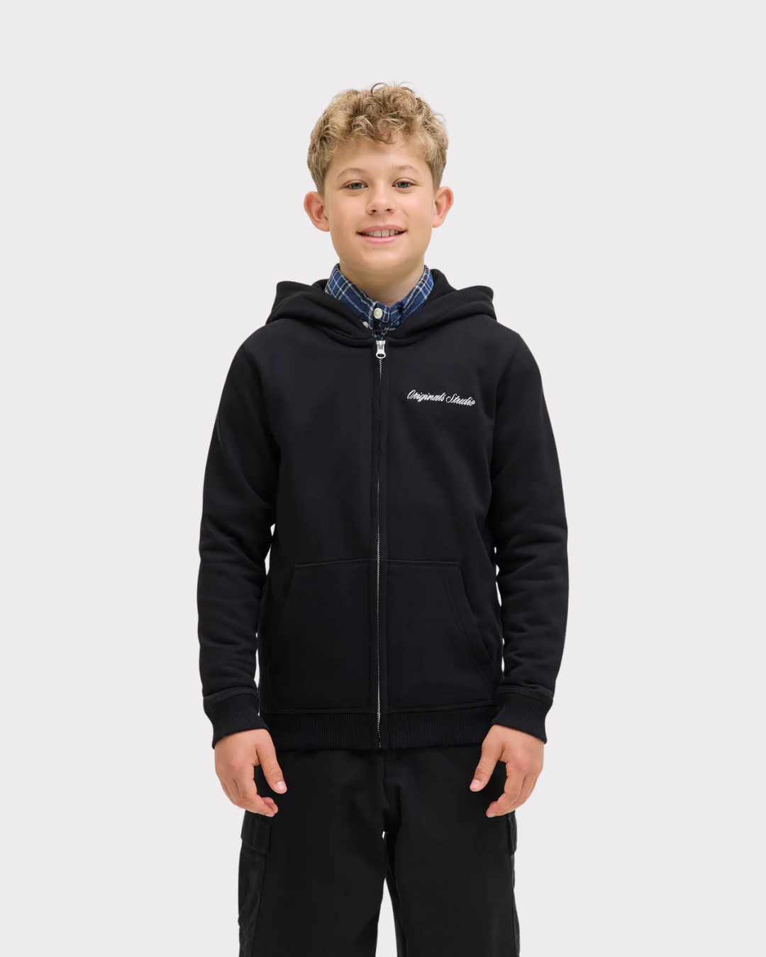 Jornorrebro Emb Sweat Zip Hood Jnr-Genser-Jack & Jones-Aandahls