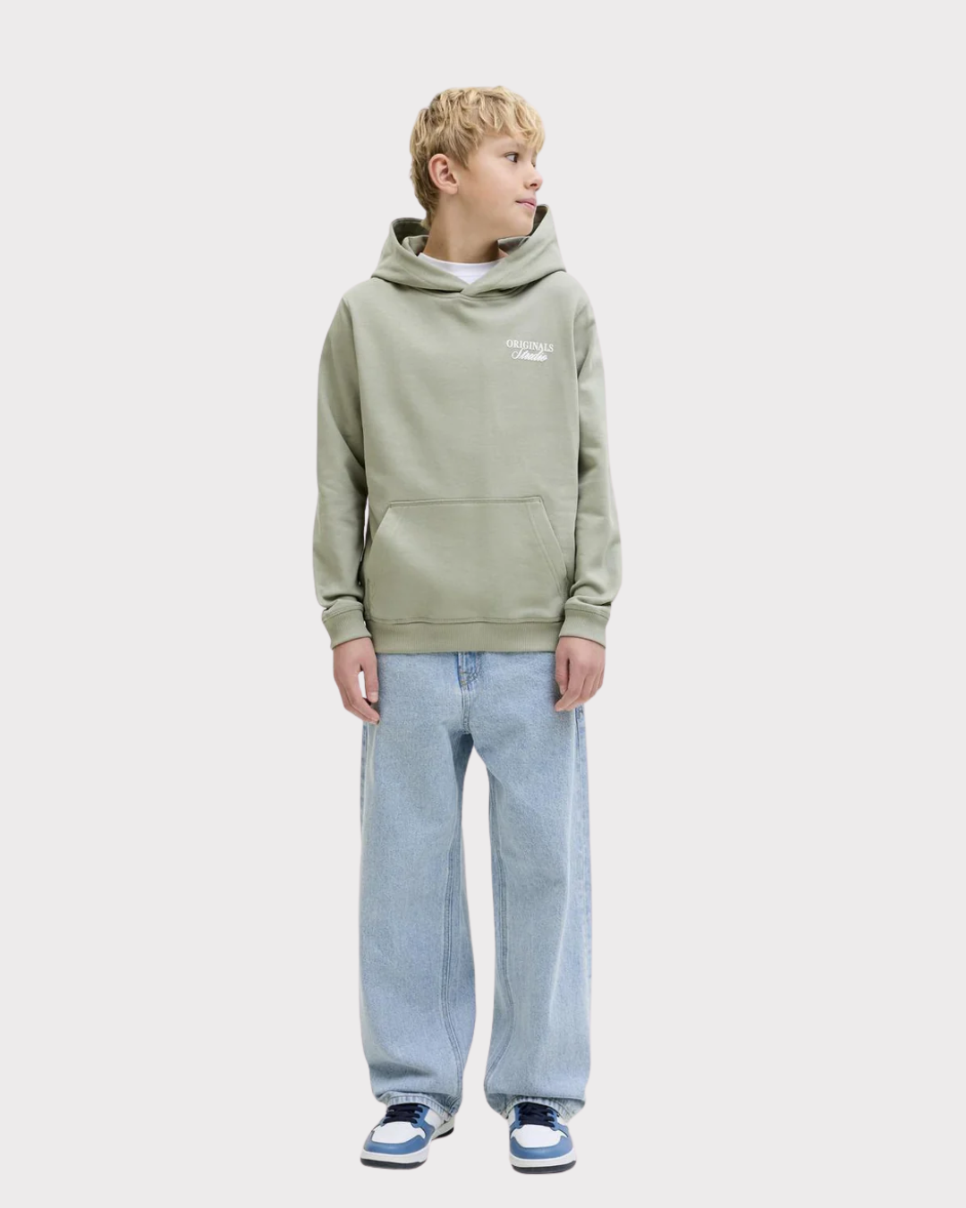 Jornorrebro Typo Back Sweat Hood Sn Jnr-Genser-JACK&JONES JUNIOR-Aandahls