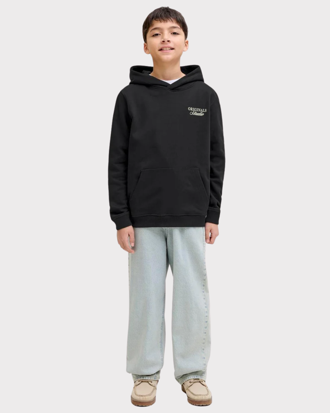 Jornorrebro Typo Back Sweat Hood Sn Jnr-Genser-JACK&JONES JUNIOR-Aandahls