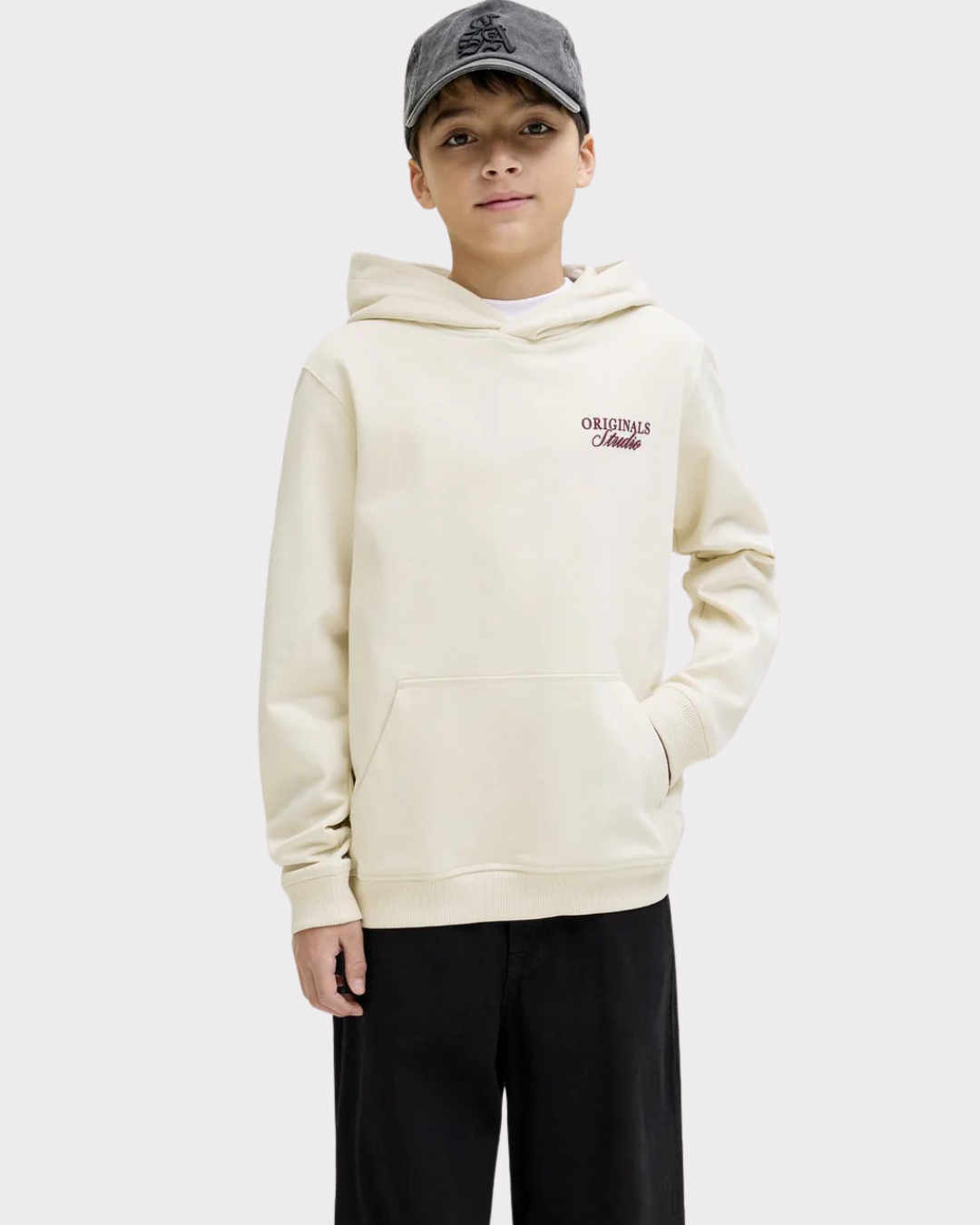 Jornorrebro Typo Back Sweat Hood Sn Jnr-Genser-JACK&JONES JUNIOR-Aandahls