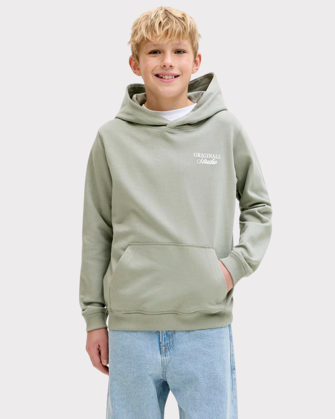 Jornorrebro Typo Back Sweat Hood Sn Jnr-Genser-JACK&JONES JUNIOR-Aandahls