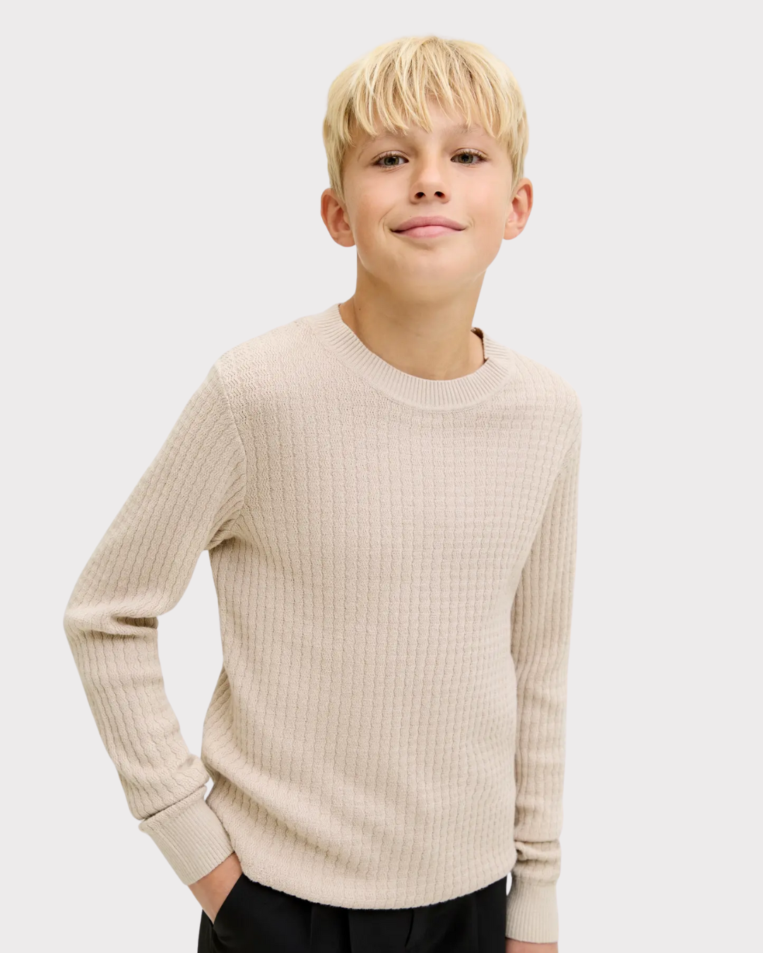 Jprblubarkley Knit Crew Neck Jnr-Genser-JACK&JONES JUNIOR-Aandahls