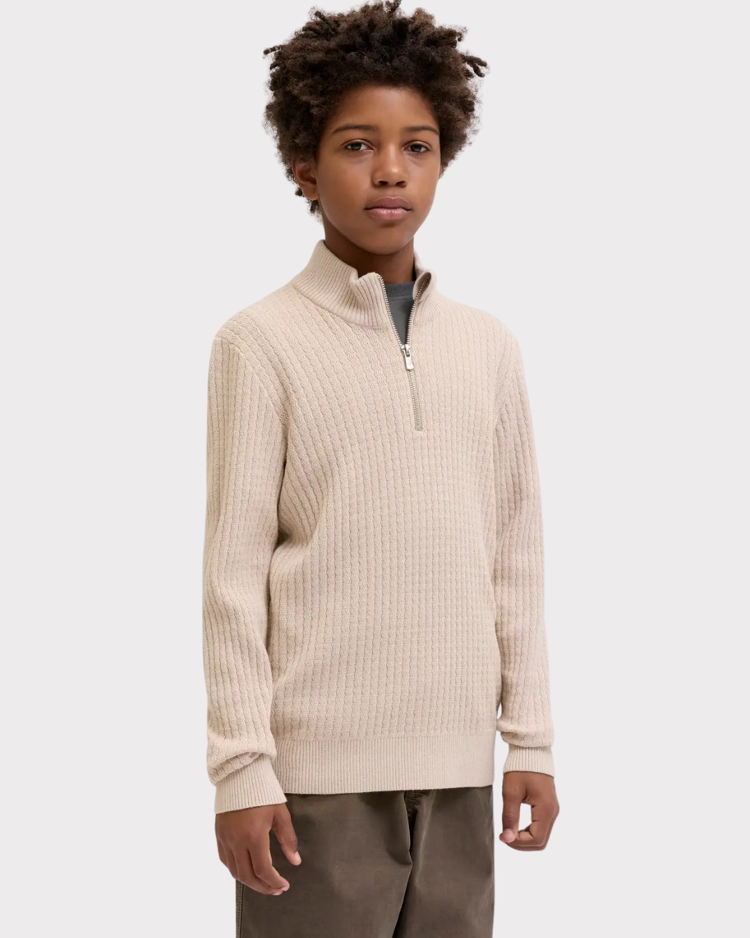Jprblubarkley Knit Half Zip Jnr-Genser-JACK&JONES JUNIOR-Aandahls
